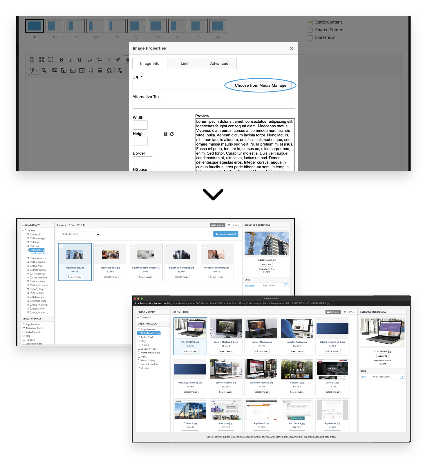 new Media Library image selection sample